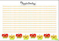 プリント素材 レターセット アップルファミリー