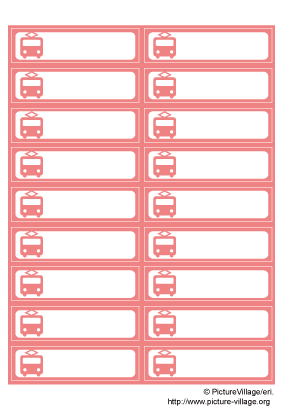 プリント素材 お名前シール 電車マーク