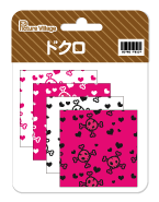 プリント素材ドクロパターンペーパー