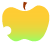 ウェブ素材 ボタン リンゴ