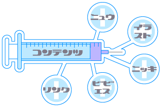 ウェブ素材 メニュー用 注射器