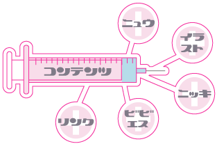 ウェブ素材 メニュー用 注射器